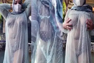 Tante Jilboobs Nakal Baju Transparan Outdoor